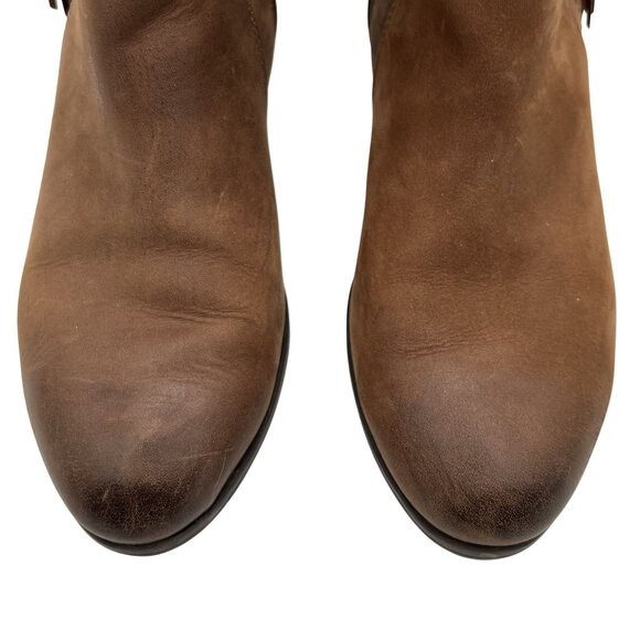 Clarks Womens 9 US Brown Leather Ankle Boots Side Zipper Fringe Western Cowgirl - Picture 6 of 16